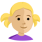 Girl - Medium Light emoji on Messenger